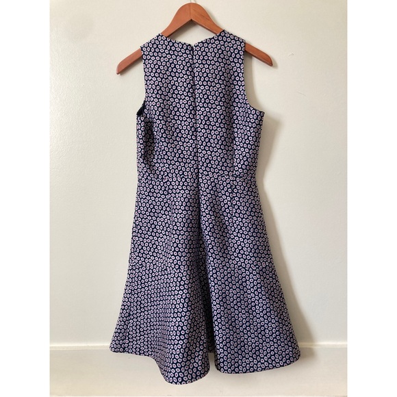 A-Line J. Crew Dress Size 2 Navy Silver Red - Picture 2 of 11